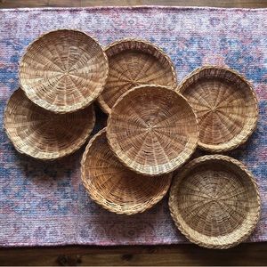 { vintage } woven basket bohemian wall decor set